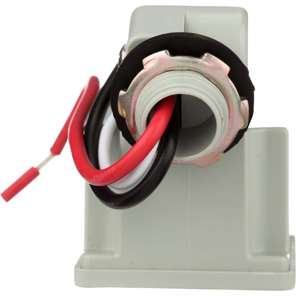 Gray Outdoor Swivel Photoelectric Light Control with Timer