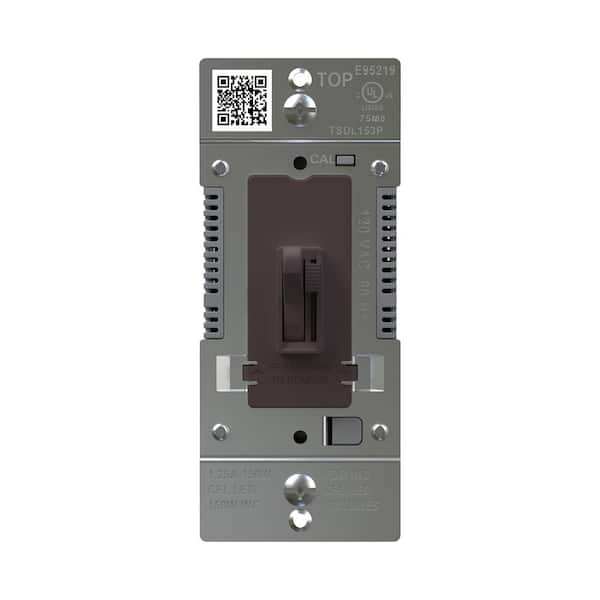 Toggle Slide 150W Advanced LED Dimmer, Single-Pole/3-Way, Brown