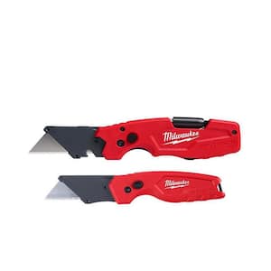 FASTBACK 6-in-1 Folding Utility Knives and FASTBACK Compact Folding Utility Knife with General Purpose Blades (2-Pack)
