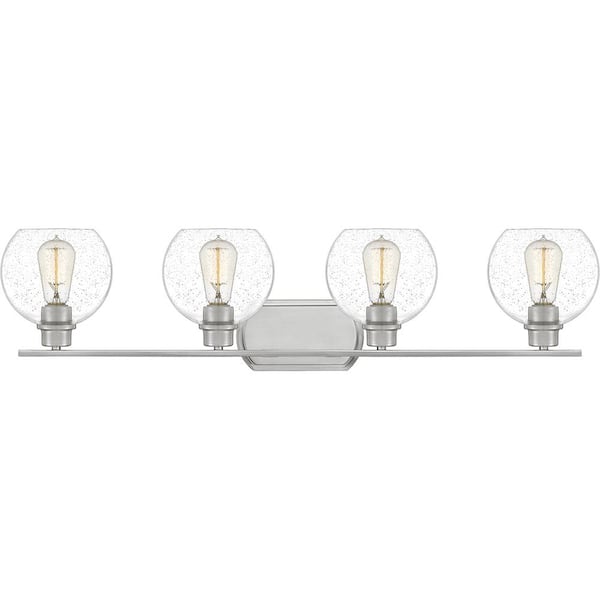 Quoizel Pruitt 4-Light Brushed Nickel Vanity Light