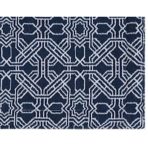 Pascal Navy 20 in. x 36 in. Kitchen Mat
