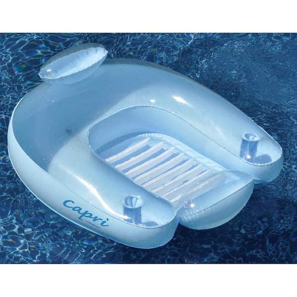 Swimline 36.5 in. x 32 in. Light Blue Capri U-Shaped Pool Float