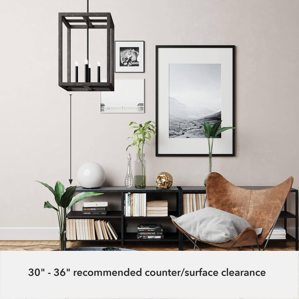 Hunter Squire Manor Matte Black Aluminum LED Pendant Light