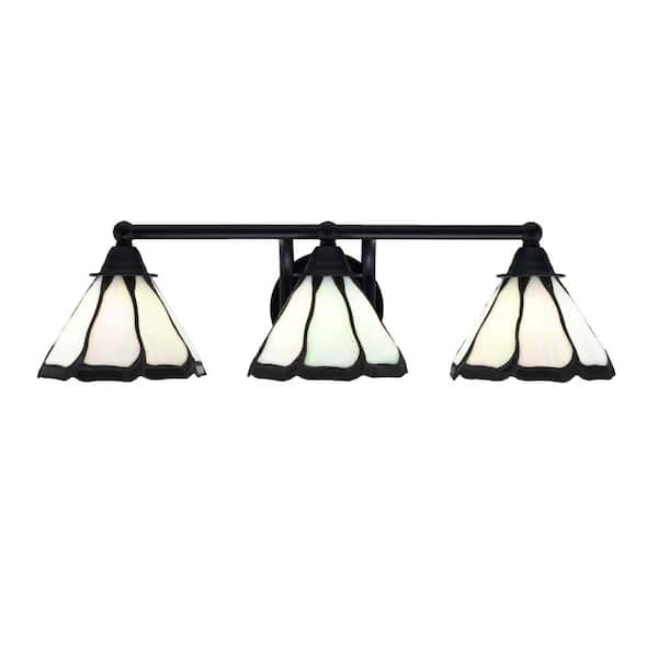 Unbranded Madison 23.75 in. 3-Light Matte Black Vanity Light