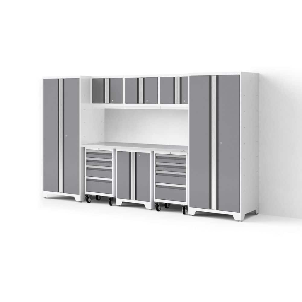 Bold Series XL 132 in. W x 76.75 in. H x 24 in. D 24-Gauge Steel Garage Cabinet Set in Platinum (9-Piece) price history on PriceWatchPro