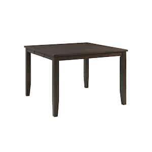 Alpha 54" W Square Counter Dining Table in Dark Brown Acacia Seating Capacity up to 6