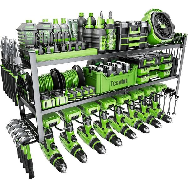 YICHUHAOXI 3-Layer 16 in. Black Steel Heavy Duty Drill Tool Organizer ...