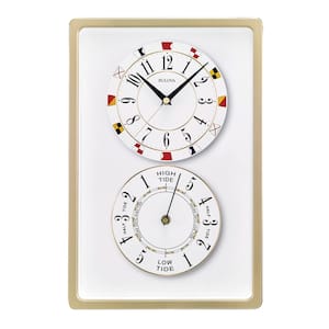 16.5 in. H X 11 in. W Rectangular Wall Clock with tide readings