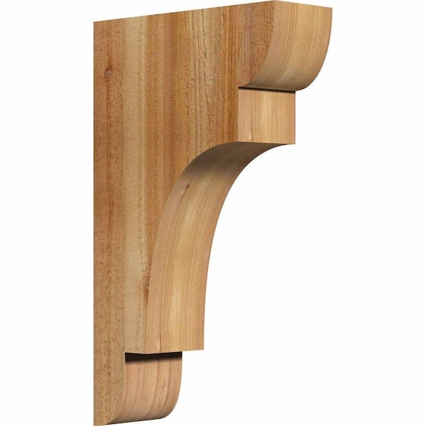 Ekena Millwork 4 in. x 12 in. x 20 in. Western Red Cedar New Brighton Rough Sawn Corbel
