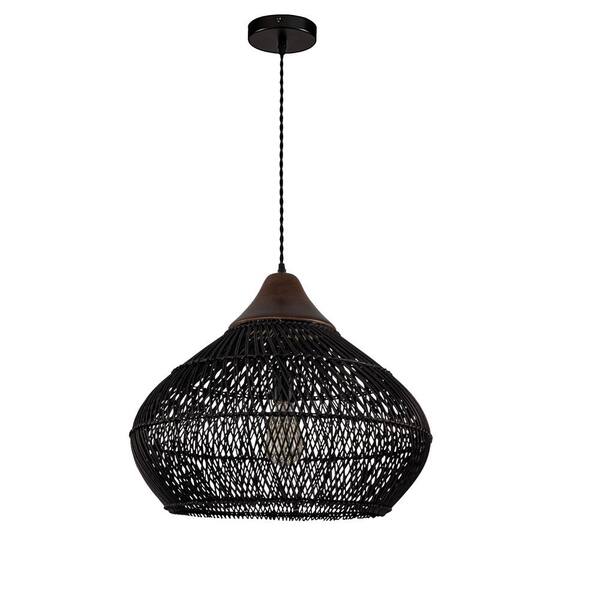 ELE Light & Decor Zula 60-Watt 1-Light Coastal Large Rattan