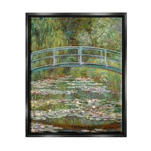 Bridge Over Lilies Monet Classic Painting by Claude Monet Floater Frame Culture Wall Art Print 21 in. x 17 in.
