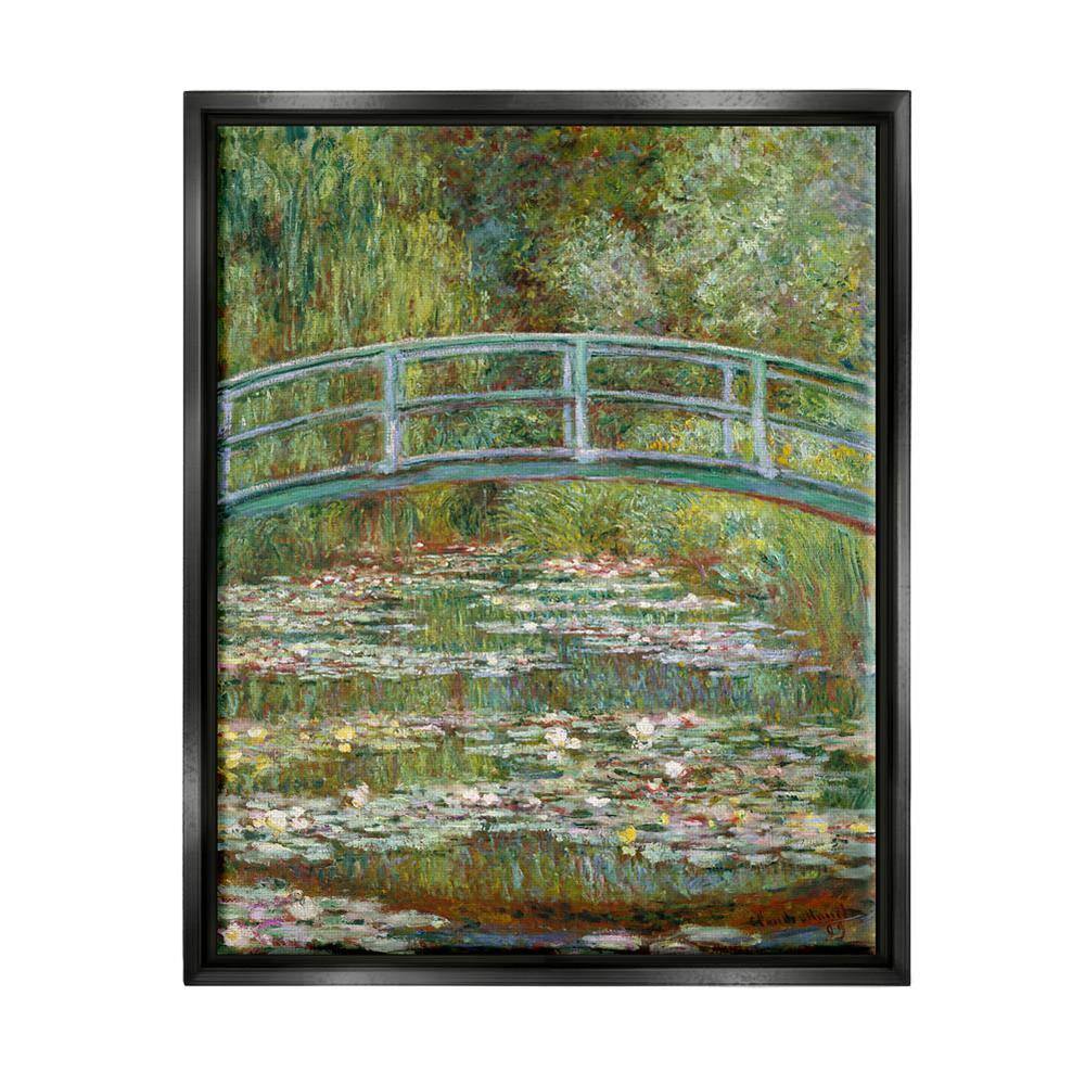 Bridge Over Lilies Monet Classic Painting by Claude Monet Floater Frame Culture Wall Art Print 21 in. x 17 in. price history on PriceWatchPro