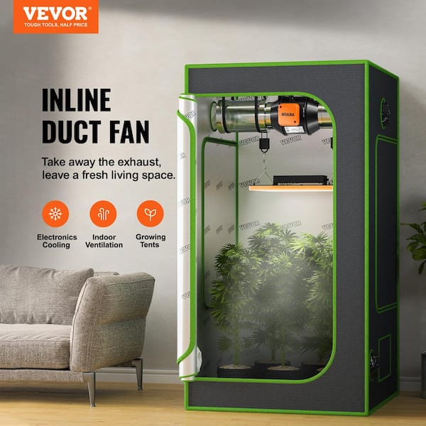 V4 - Complete 4 inch Ventilation kit with Cloudline AC Infinity fan - T4  with auto temp/humidity controller. - PA Hydroponics