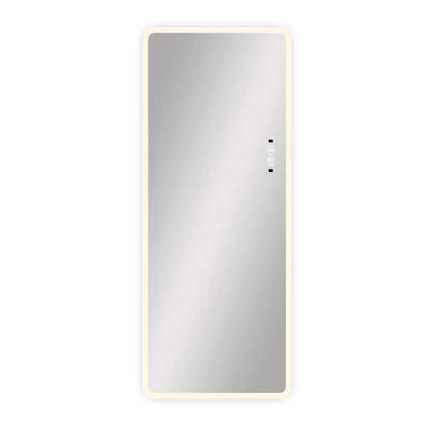 Unbranded 21.7 in. W x 65 in. H Rectangular Rounded Corners Frameless Wall LED Bathroom Vanity Mirror