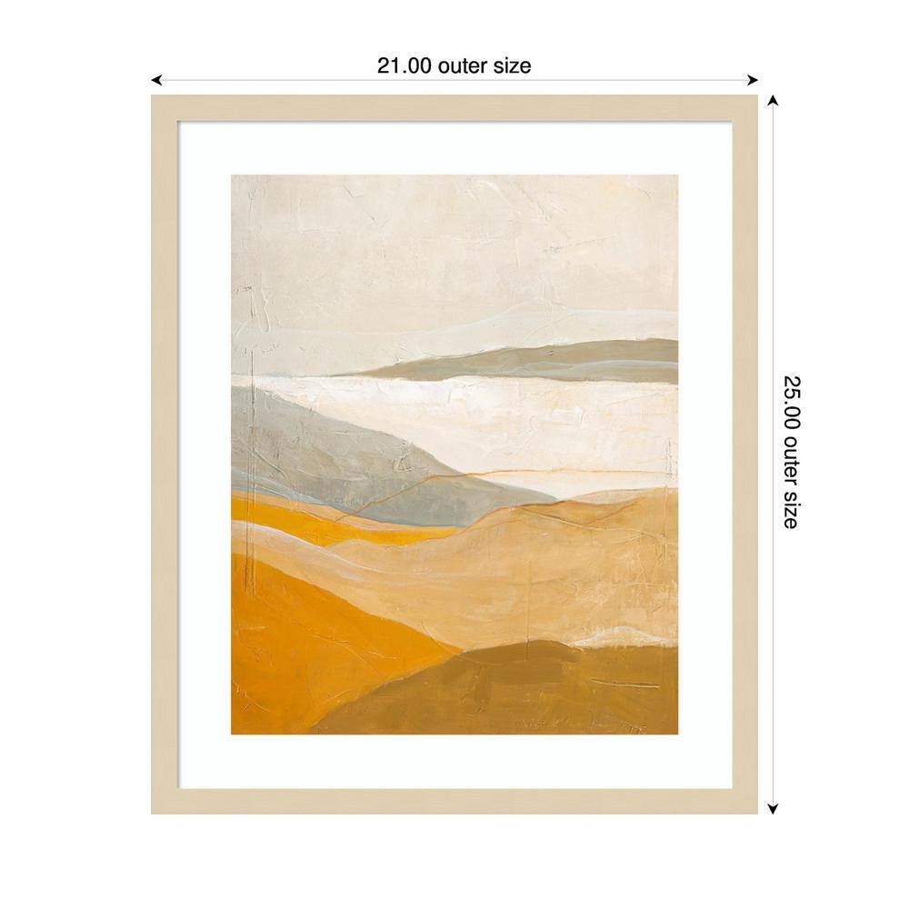 Neutral Centerpoint I Brown and Beige Framed Abstract Print