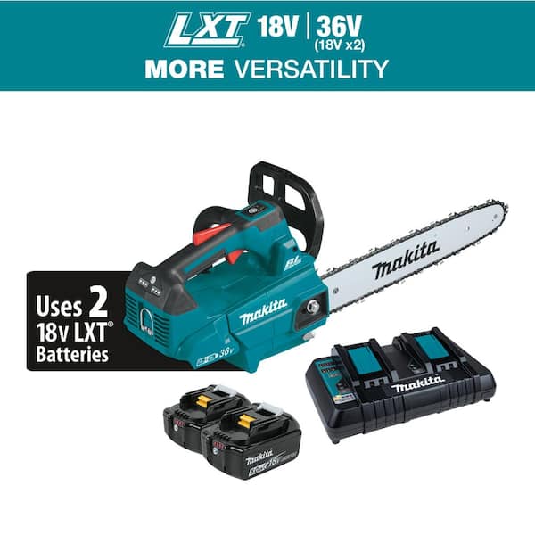 Makita LXT 16 in. 18V X2 (36V) Lithium-Ion Brushless Battery Top Handle Chain Saw Kit (5.0Ah)