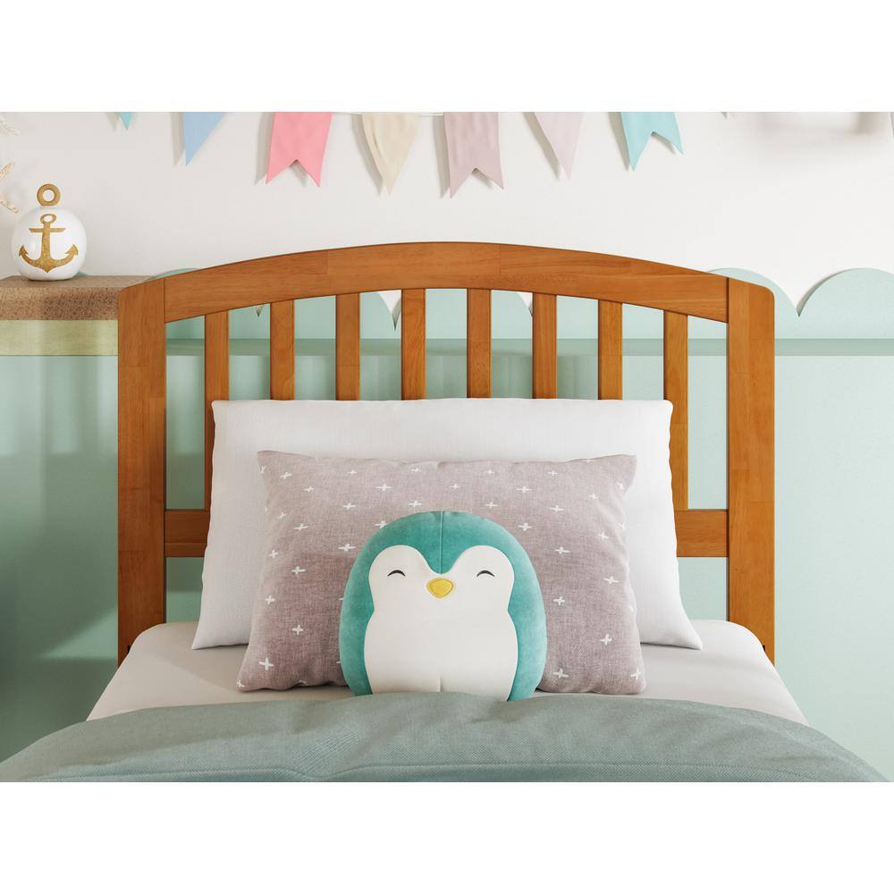 Richmond Twin Light Toffee Wood Headboard with USB Charger