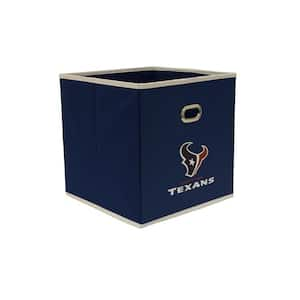 11 in. H x 11 in. W x 10 in. D Blue Fabric Cube Storage Bin