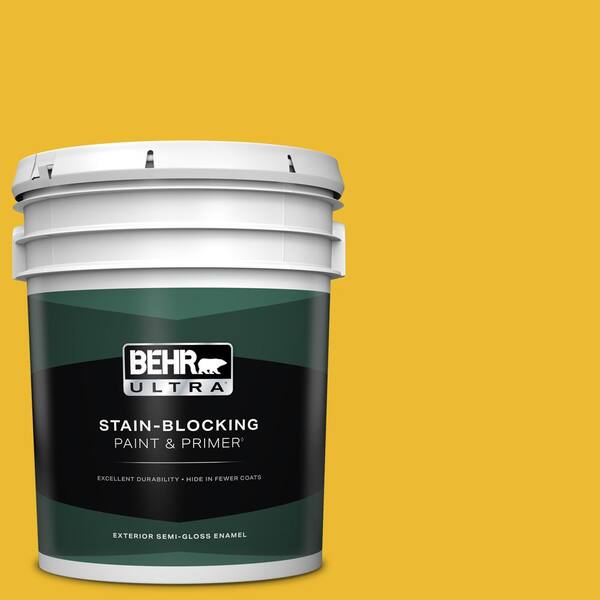 BEHR ULTRA 5 gal. #T11-11 Lizard Breath Semi-Gloss Enamel Exterior Paint & Primer