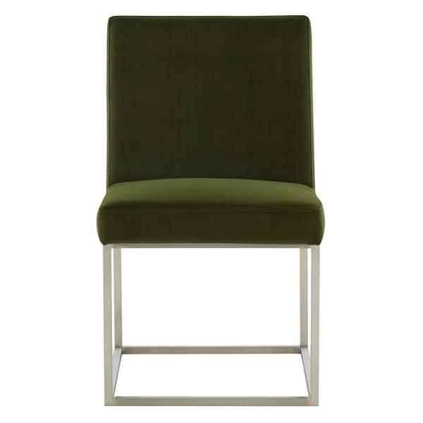 SAFAVIEH Jenette Forest Green/Silver 20 in. Wood Dining Chair