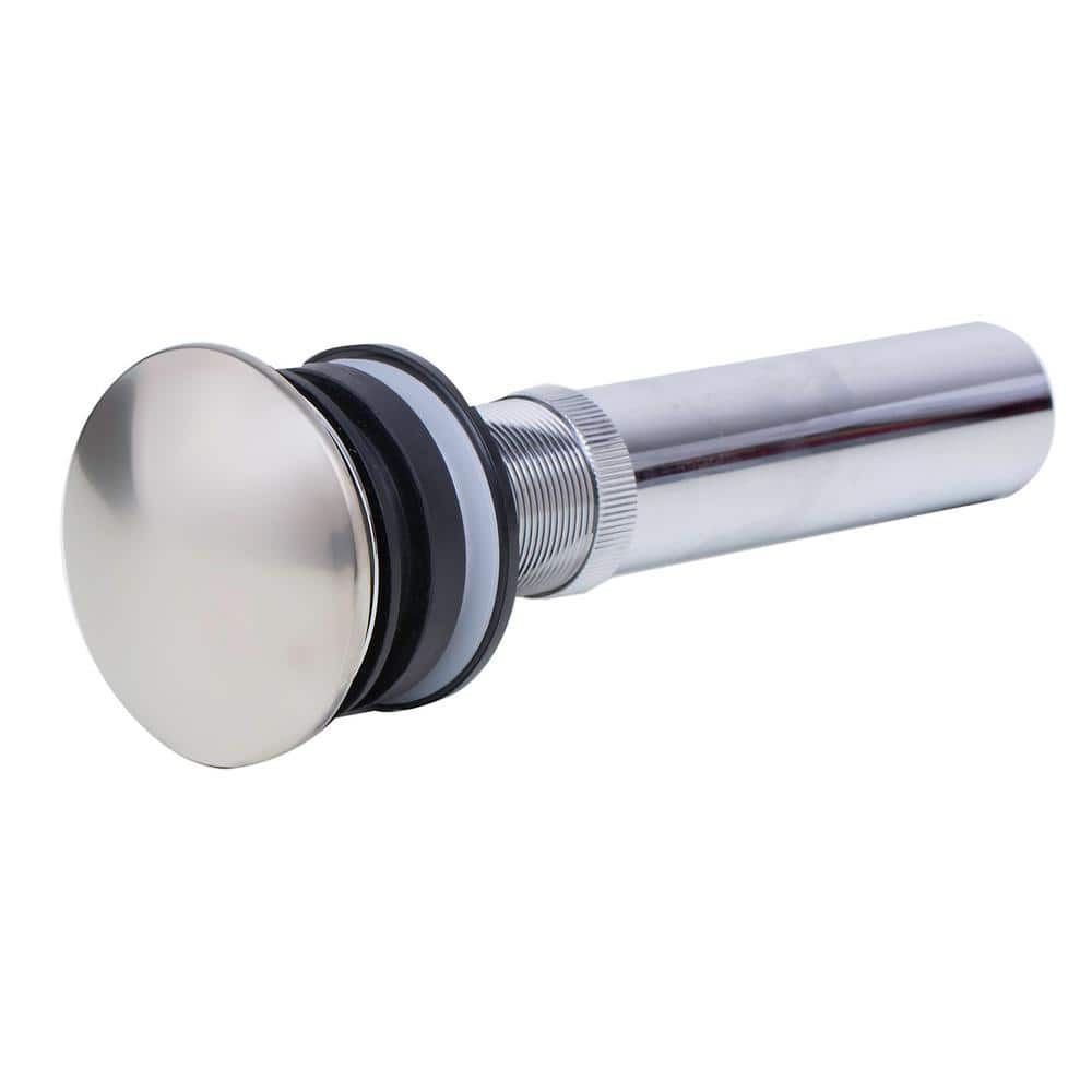Brushed Nickel Brass Pop-Up Drain for Bathroom Sink