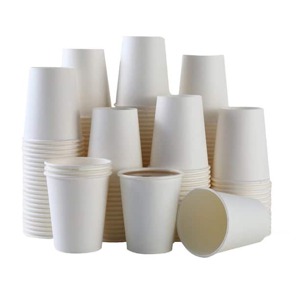 8 in. White Paper Disposable Cups White Family Disposable Tableware Product Type (100 Pack Per Case)