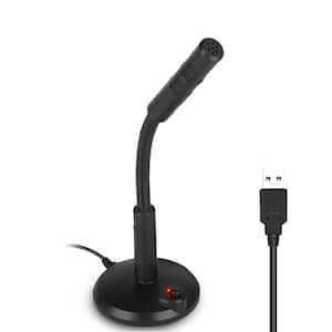 USB Computer Mini Condenser Microphone Stand Recording Mic For PC Desktop Laptop
