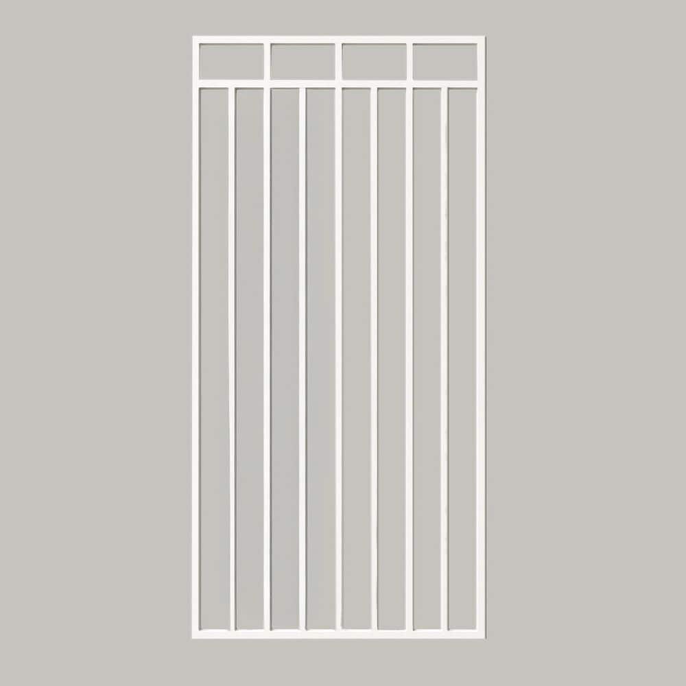 Glossy White Flat-Top Benitoite Steel Gate (33 in. W x 68 in. H), Self-Close Hardware, Double-Sided Handle, 2x2 Hinges price history on PriceWatchPro