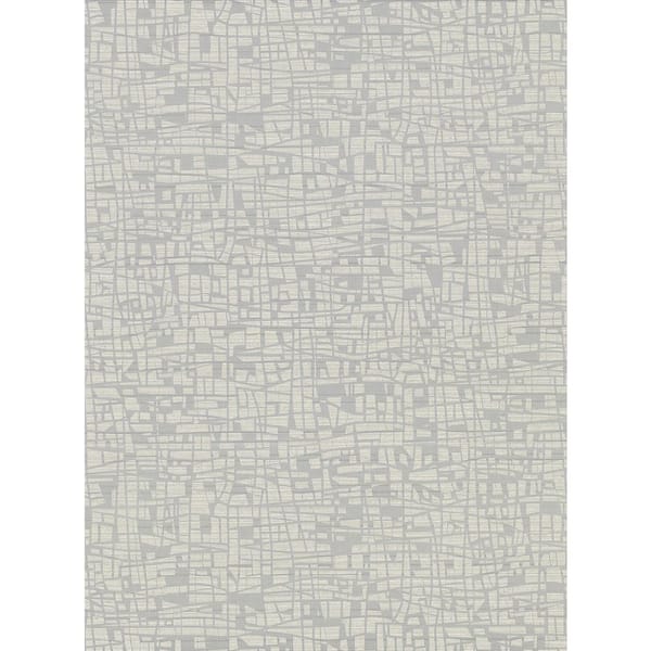 Warner Tiffany Silver Abstract Geometric Silver Wallpaper Sample