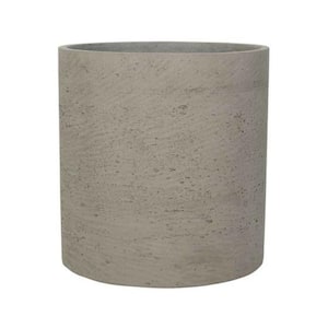 11.8 in. W x 11.8 in. H Small Grey Washed Fiberclay Indoor Outdoor Max Planter