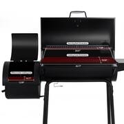 30 in. Smoker Black Barrel Charcoal Grill with Offset Smoker with Cover For Outdoor, Backyard Cooking