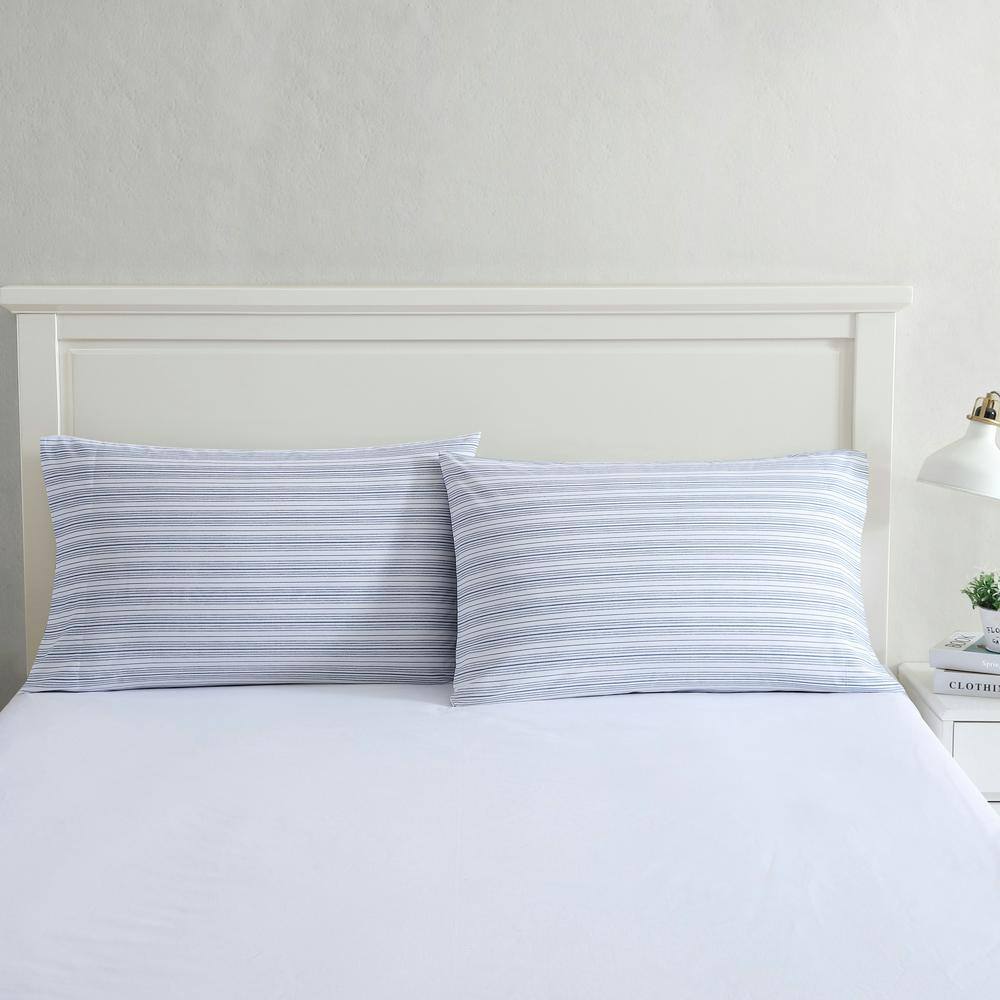 Gray Cotton Percale Standard Pillowcase Set