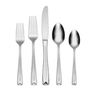 Satin Lincoln 45-Piece Silver 18/0-Stainless Steel Flatware Set (Service for 8)