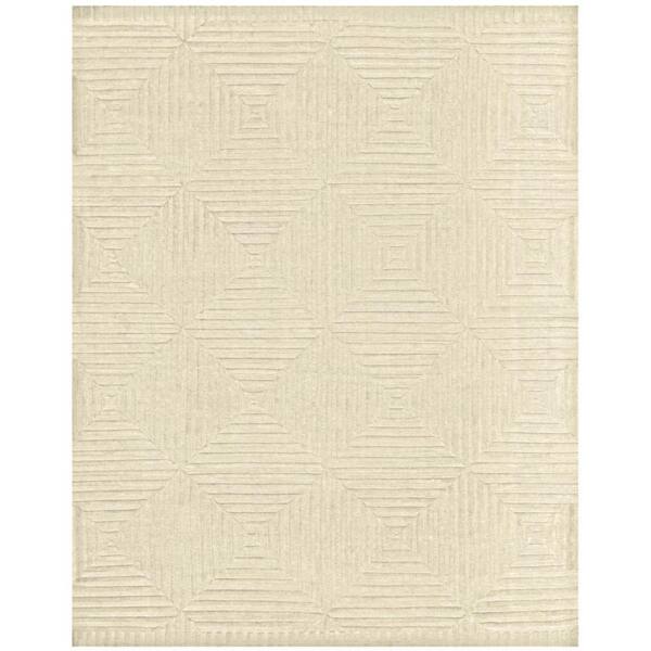 4 x 6 Ivory Geometric Area Rug