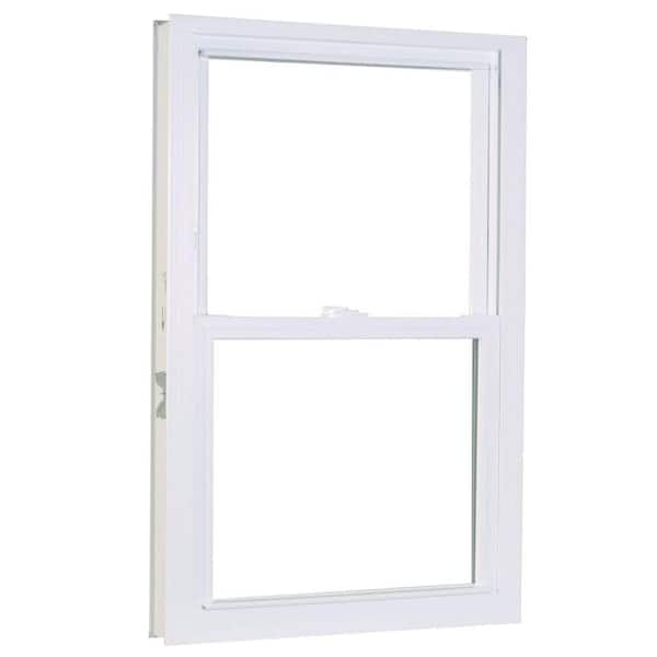 American Craftsman 31.75 in. x 61.25 in. 50 Series Low-E Argon Glass Double Hung White Vinyl Replacement Window, Screen Incl
