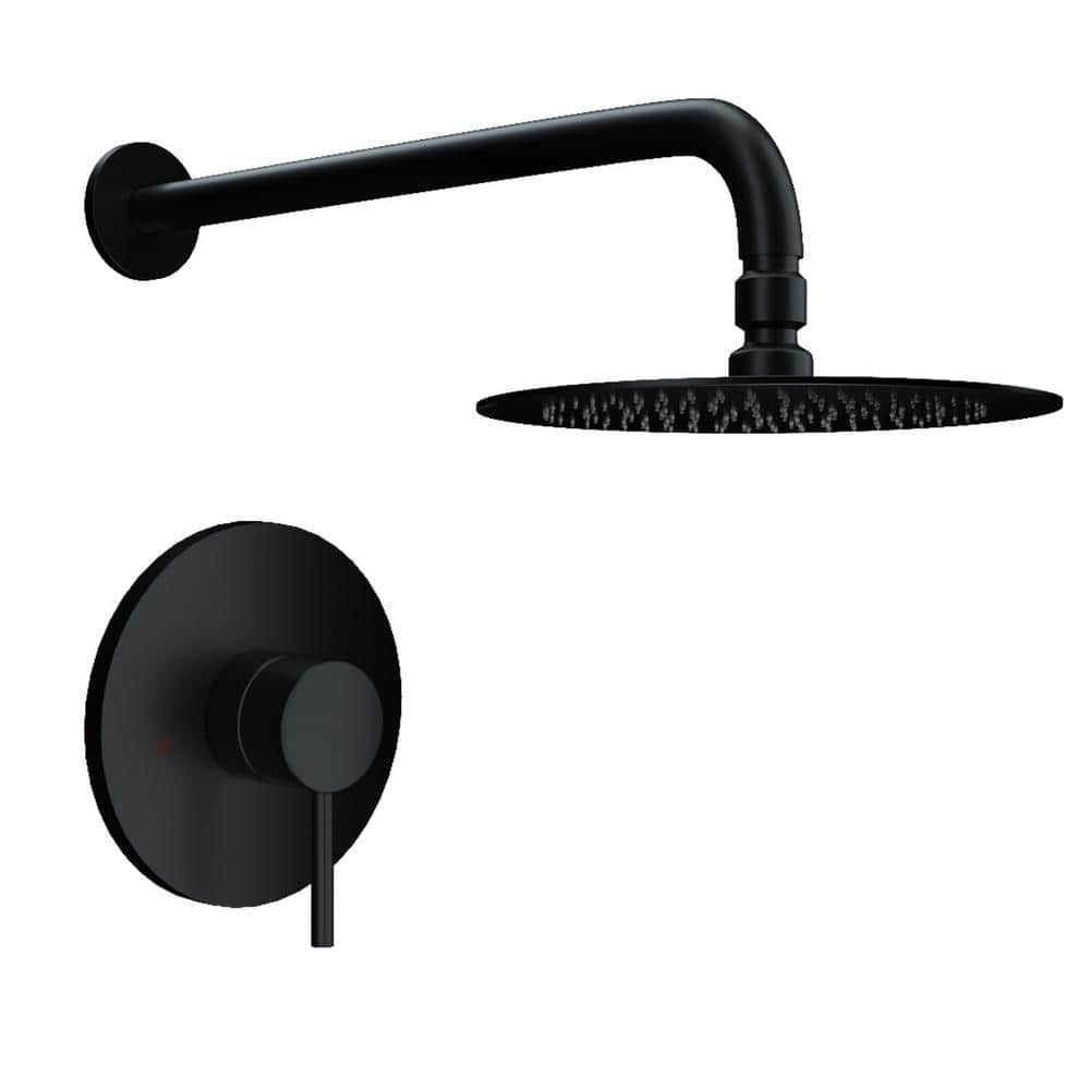 Lukvuzo 10 in. Body Spray Wall Mounted Shower Faucet in Matte Black