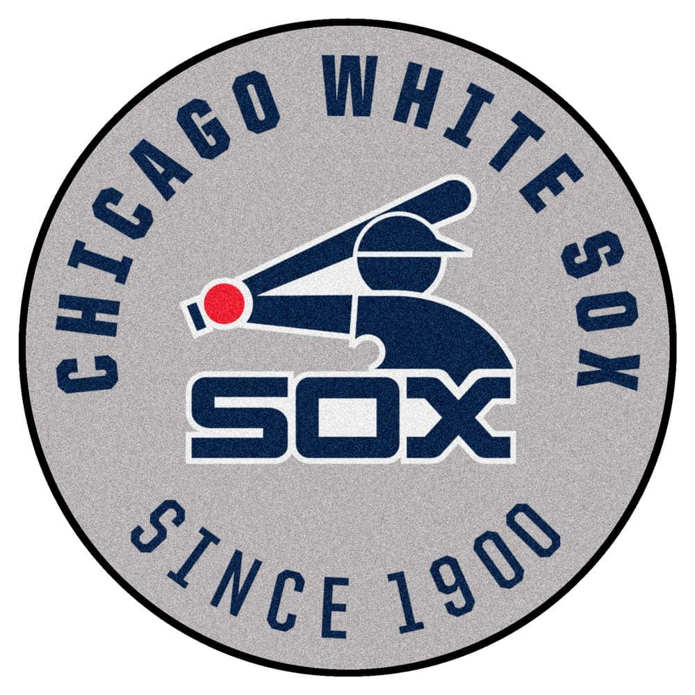 FANMATS Chicago White Sox Gray 2 ft. x 2 ft. Round Area Rug 2124 - The ...