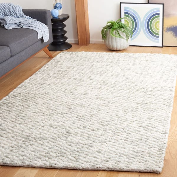 Natura 3 ft. x 5 ft. Green/Ivory Distressed Geometric Area Rug