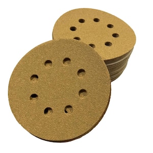 5 in. 8-Hole 40-Grit Premium Heavy F-Weight Aluminum Oxide Hook and Loop Sanding Discs (50 per Box)
