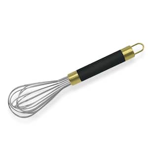 12" Professional Gold Heavy Duty Whisk w/Black Handle
