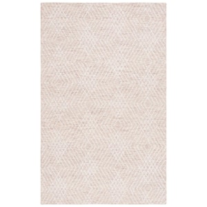 Abstract Beige/Ivory 3 ft. x 5 ft. Chevron Marle Area Rug
