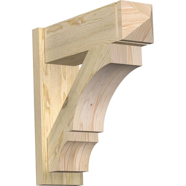 Ekena Millwork 8 in. x 26 in. x 26 in. Douglas Fir Balboa Arts and Crafts Rough Sawn Outlooker