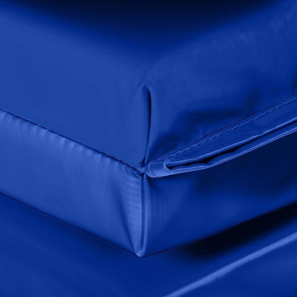 Blue 72" x 48" Vinyl Folding Exercise Mat