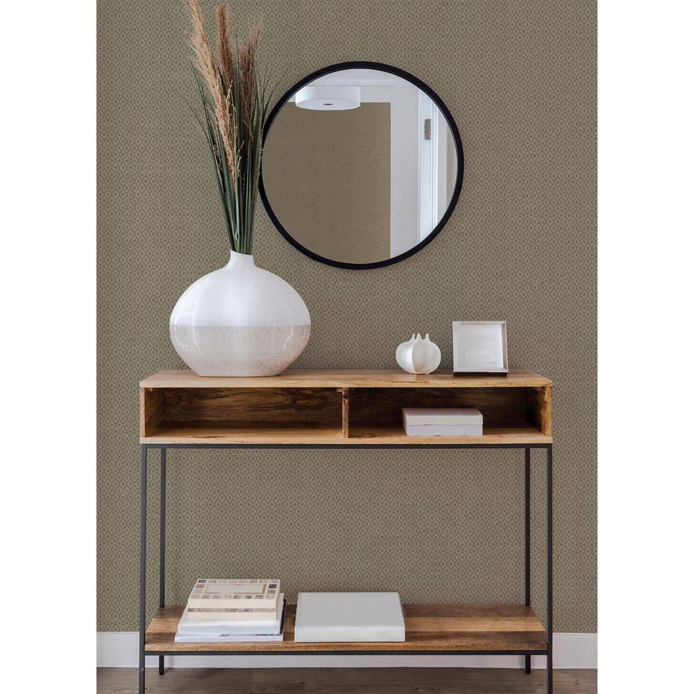 Brown Grasscloth Non-Pasted Washable Wallpaper Roll