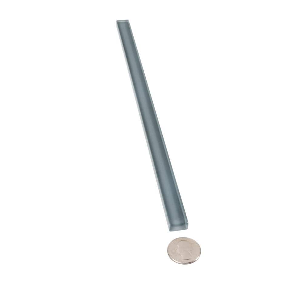 10 pack 0.6-in W x 12-in L Glass Glossy Pencil Liner Tile Trim (0.5 Sq ft/case)