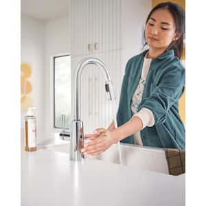 Riley Touchless Single Handle Pull-Down Sprayer Kitchen Faucet in Chrome