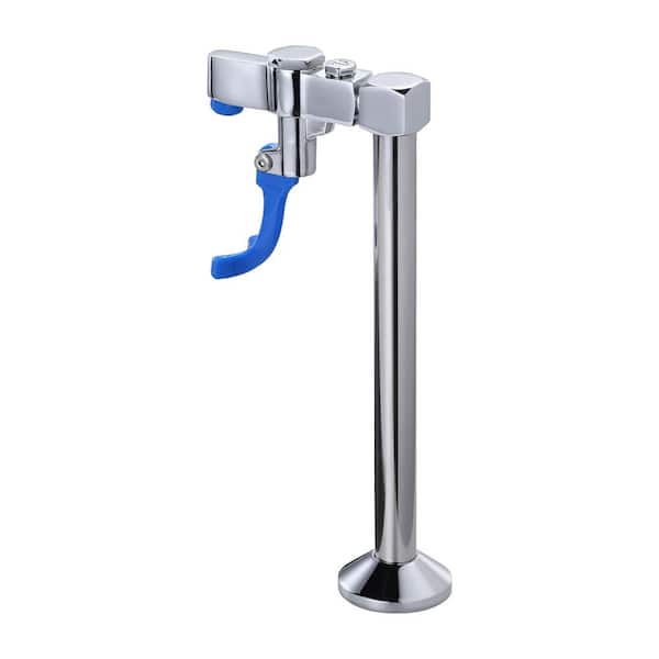 AVITAS 9.2 in. Deck Mount Push Back Water Glass Filler Faucet Brass Drinking Water Faucet for Restaurant Barin Polished Chrome