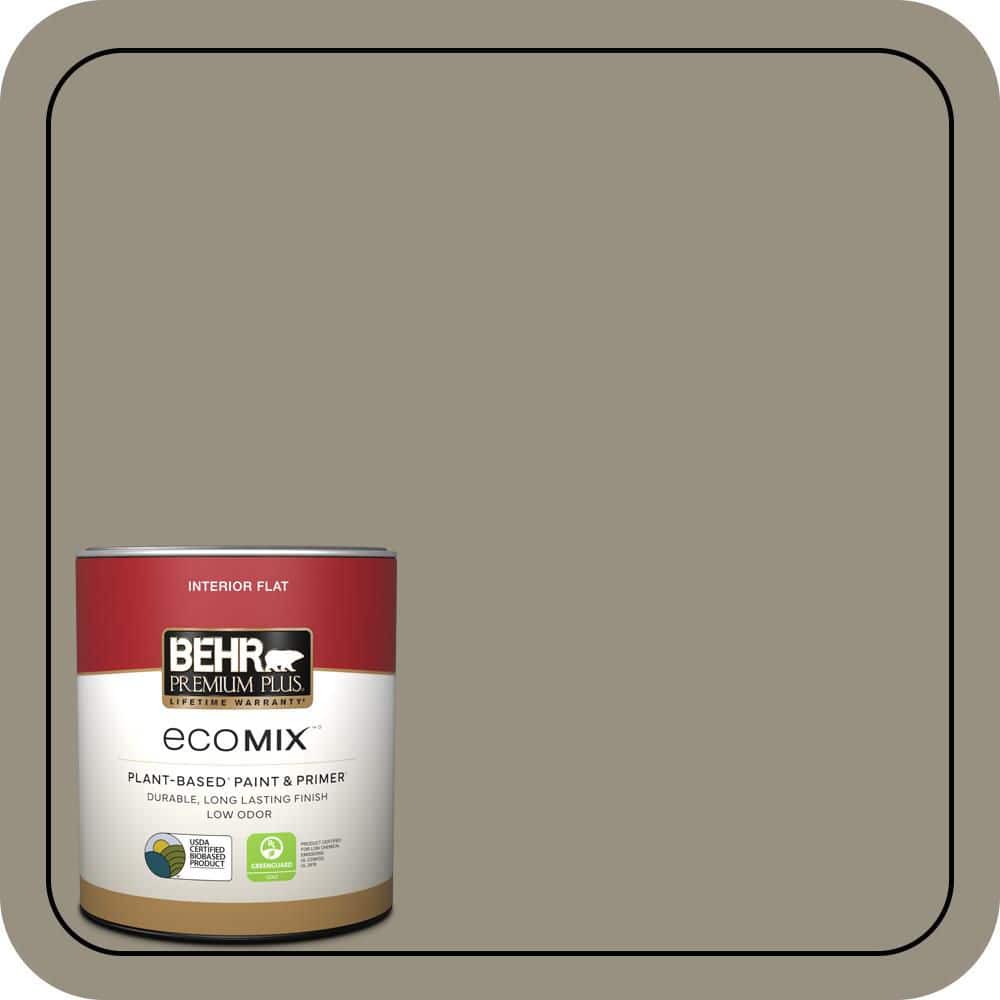 1 qt. #N320-5 Gray Squirrel Flat EcoMix Plant-Based Interior Paint & Primer price history on PriceWatchPro