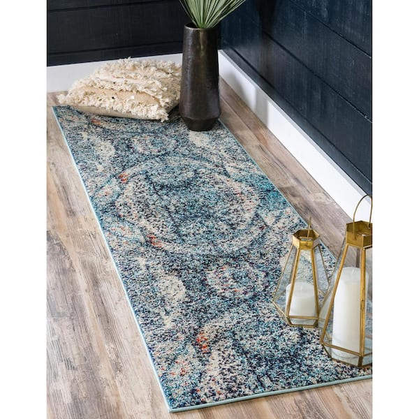 Vita Munch Blue 2' 0 x 6' 7 Runner Rug