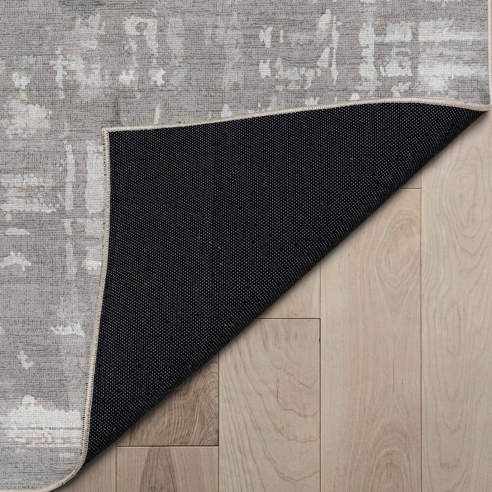 Blue and Beige Abstract Synthetic Flat-Weave 5' x 7' Area Rug